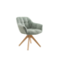 Invicta Interior Draaibare fauteuil PAPILLON draaibaar 180° met armleuningen bouclé saliegroen