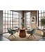 Invicta Interior Draaibare fauteuil PAPILLON draaibaar 180° met armleuningen bouclé saliegroen