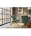 Invicta Interior Draaibare fauteuil PAPILLON draaibaar 180° met armleuningen bouclé saliegroen