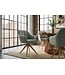 Invicta Interior Draaibare fauteuil PAPILLON draaibaar 180° met armleuningen bouclé saliegroen