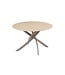 Invicta Interior Dining table ALPINE Ø 120cm round travertine ceramic champagne greige