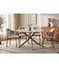 Invicta Interior Dining table ALPINE Ø 120cm round travertine ceramic champagne greige