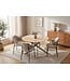 Invicta Interior Dining table ALPINE Ø 120cm round travertine ceramic champagne greige