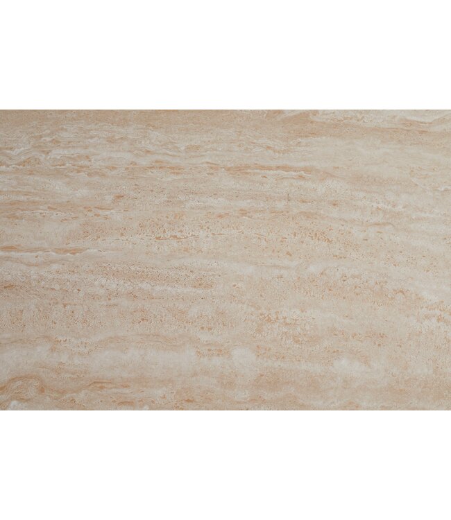Invicta Interior Dining table ALPINE Ø 120cm round travertine ceramic champagne greige