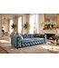 Invicta Interior Sofa MODERN BAROCK 235cm 3-zits fluweel petrol