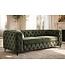 Invicta Interior Fluwelen 3-zits bank MODERN BAROCK 235cm donkergroen