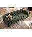 Invicta Interior Fluwelen 3-zits bank MODERN BAROCK 235cm donkergroen