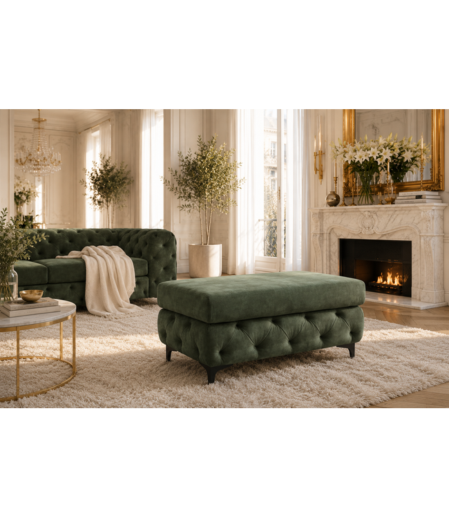 Invicta Interior Kruk MODERN BAROCK 95cm fluweel donkergroen