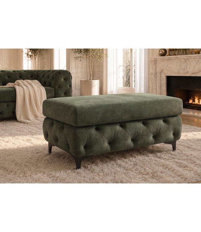 Invicta Interior Kruk MODERN BAROCK 95cm fluweel donkergroen