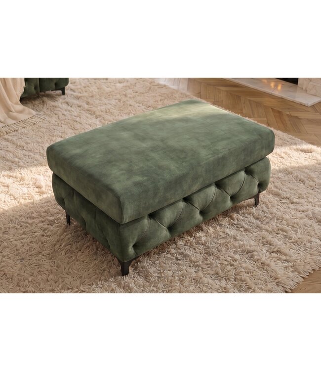 Invicta Interior Kruk MODERN BAROCK 95cm fluweel donkergroen