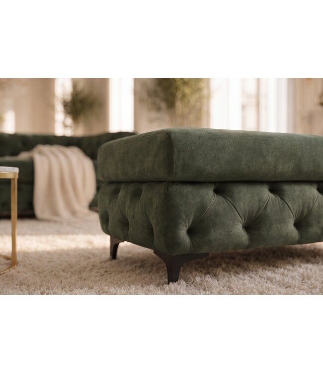 Invicta Interior Kruk MODERN BAROCK 95cm fluweel donkergroen