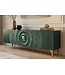 Invicta Interior TV-meubel GOLDEN SUNSET 180cm 3D mangohout turquoise