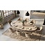 Invicta Interior Eettafel TRAVERTIN 220cm ovaal keramiek champagne greige