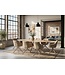 Invicta Interior Eettafel TRAVERTIN 220cm ovaal keramiek champagne greige