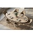Invicta Interior Eettafel TRAVERTIN 220cm ovaal keramiek champagne greige