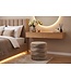 Invicta Interior Kruk VOGUE 40cm rond bekleed met opbergruimte velours champagne greige