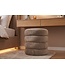 Invicta Interior Kruk VOGUE 40cm rond bekleed met opbergruimte velours champagne greige