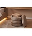 Invicta Interior Kruk VOGUE 40cm rond bekleed met opbergruimte velours champagne greige