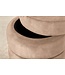 Invicta Interior Kruk VOGUE 40cm rond bekleed met opbergruimte velours champagne greige