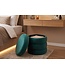 Invicta Interior Kruk VOGUE 40cm rond bekleed met opbergruimte fluweel groen