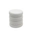Invicta Interior Kruk VOGUE 40cm rond bekleed met opbergruimte bouclé wit