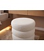 Invicta Interior Kruk VOGUE 40cm rond bekleed met opbergruimte bouclé wit