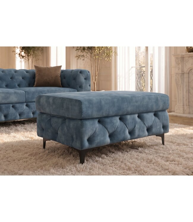Invicta Interior Kruk MODERN BAROCK 95cm fluweel petrol