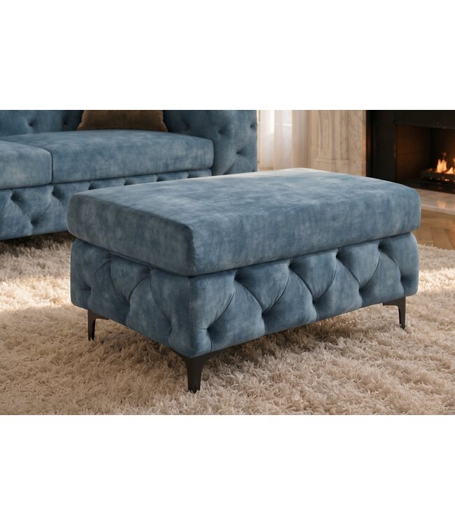 Invicta Interior Kruk MODERN BAROCK 95cm fluweel petrol