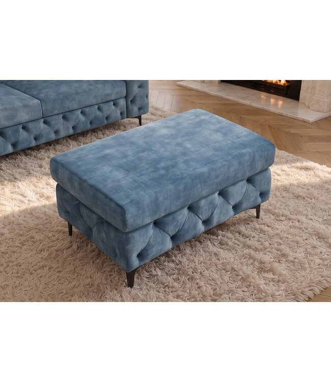 Invicta Interior Kruk MODERN BAROCK 95cm fluweel petrol