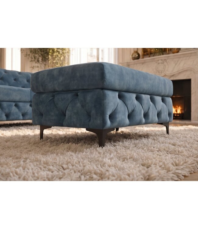 Invicta Interior Kruk MODERN BAROCK 95cm fluweel petrol