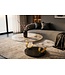 Invicta Interior Coffee table DANCING RINGS 80-135cm round rotatable pandora ceramic matte gold rings