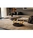 Invicta Interior Coffee table DANCING RINGS 80-135cm round rotatable pandora ceramic matte gold rings