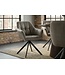 Invicta Interior Draaibare fauteuil PAPILLON 180° met armleuningen leer taupe
