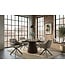 Invicta Interior Draaibare fauteuil PAPILLON 180° met armleuningen leer taupe