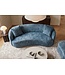 Invicta Interior Fluwelen Tweezitsbank ELEMENTAL 180cm petrol