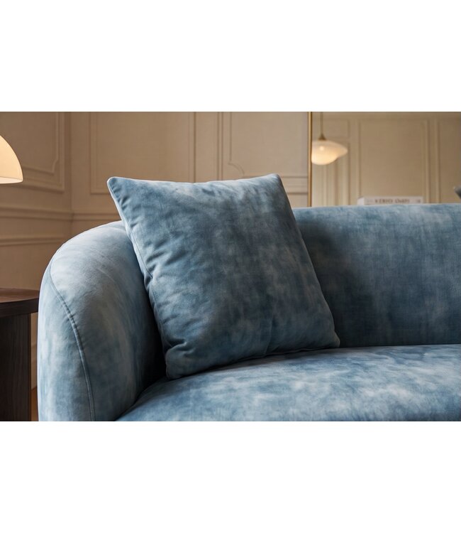 Invicta Interior Fluwelen Tweezitsbank ELEMENTAL 180cm petrol