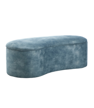 Invicta Interior Bankje ELEMENTAL 120cm bekleed met opbergvak fluweel petrol