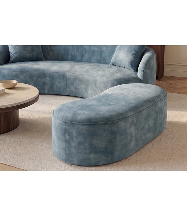 Invicta Interior Bankje ELEMENTAL 120cm bekleed met opbergvak fluweel petrol