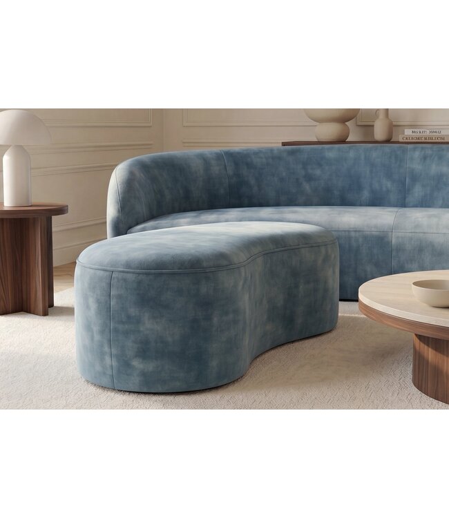 Invicta Interior Bankje ELEMENTAL 120cm bekleed met opbergvak fluweel petrol