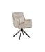 Invicta Interior Draaibare fauteuil PROMETHEUS draaibaar 180° met armleuningen vogue velours fluweel beige