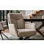 Invicta Interior Draaibare fauteuil PROMETHEUS draaibaar 180° met armleuningen vogue velours fluweel beige
