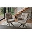 Invicta Interior Draaibare fauteuil PROMETHEUS roteerbaar 180° met armleuningen vogue velours fluweel taupe