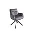 Invicta Interior Draaibare fauteuil PROMETHEUS roteerbaar 180° met armleuningen vogue velours fluweel grafietgrijs