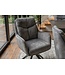 Invicta Interior Draaibare fauteuil PROMETHEUS roteerbaar 180° met armleuningen vogue velours fluweel grafietgrijs