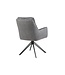 Invicta Interior Draaibare fauteuil PROMETHEUS roteerbaar 180° met armleuningen vogue velours fluweel grafietgrijs