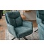 Invicta Interior Draaibare fauteuil PROMETHEUS 180° met armleuningen vogue velours fluweel petrol