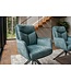 Invicta Interior Draaibare fauteuil PROMETHEUS 180° met armleuningen vogue velours fluweel petrol