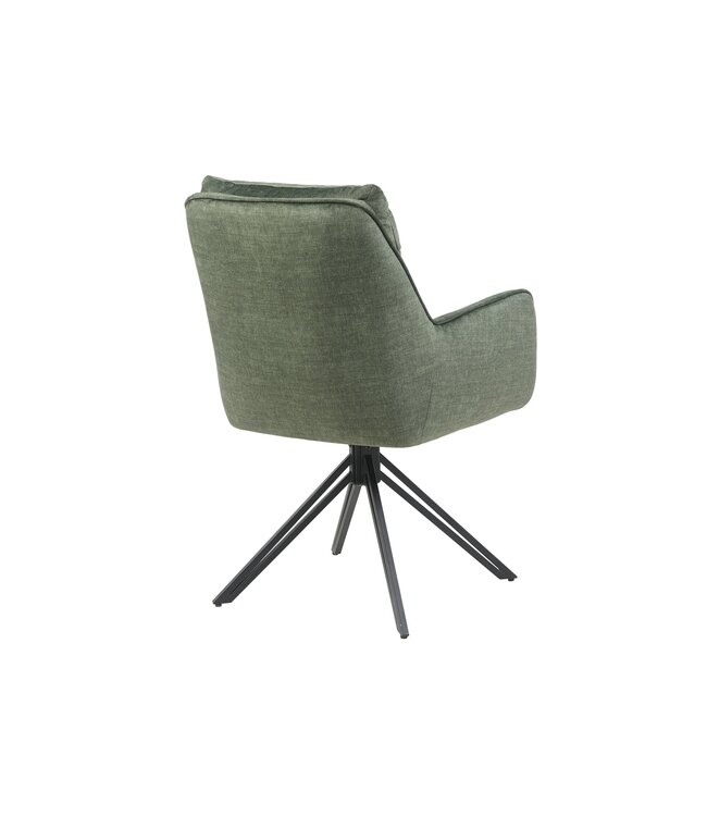 Invicta Interior Swivel chair PROMETHEUS draaibaar 180° met armleuningen groen