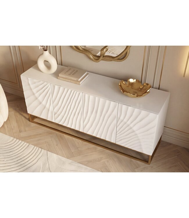 Invicta Interior Dressoir SCORPION 180cm 3D mangohout wit goud