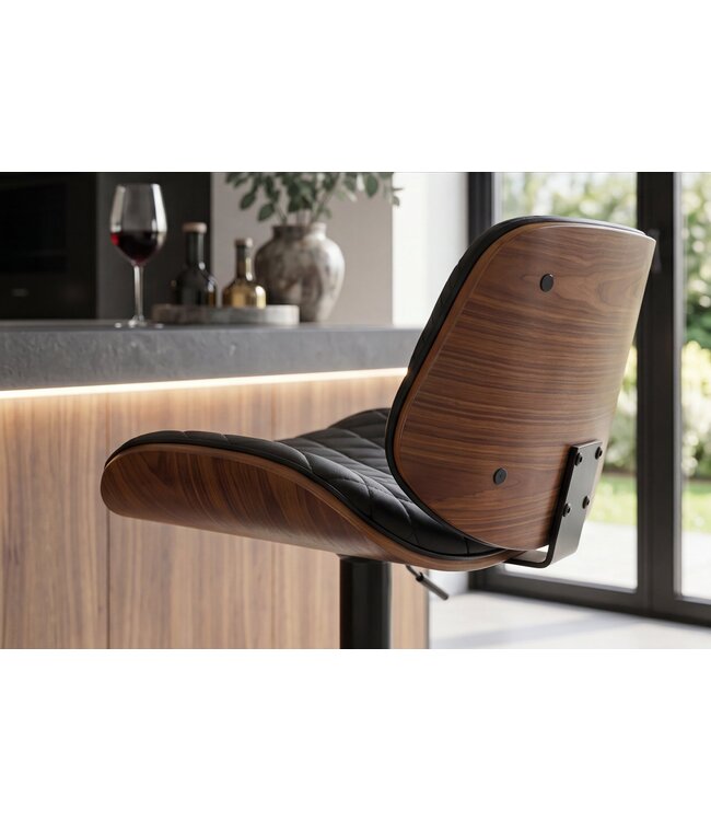 Invicta Interior Barkruk CHICAGO 360° 89-111cm essenfineer kunstleer zwart bruin